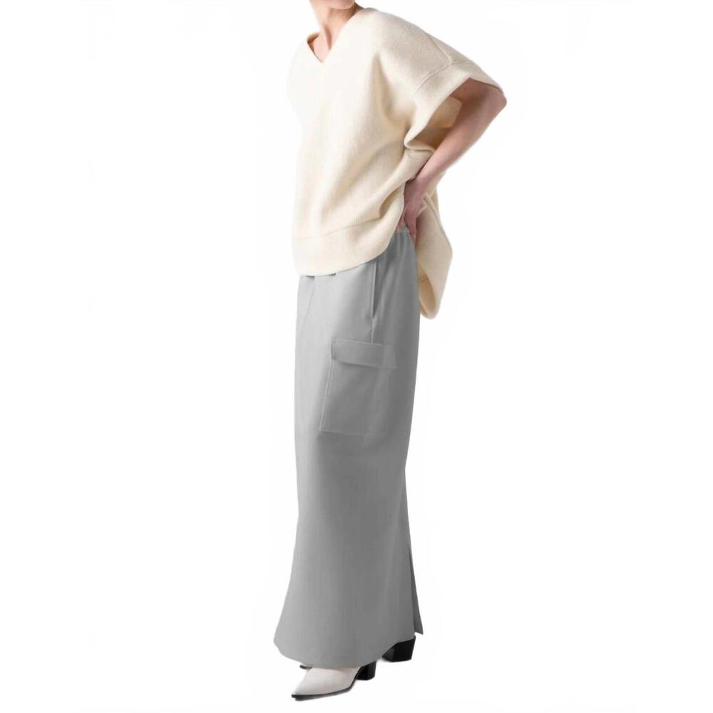 NEW COG THE BIG SMOKE khloe long cargo skirt in gray
